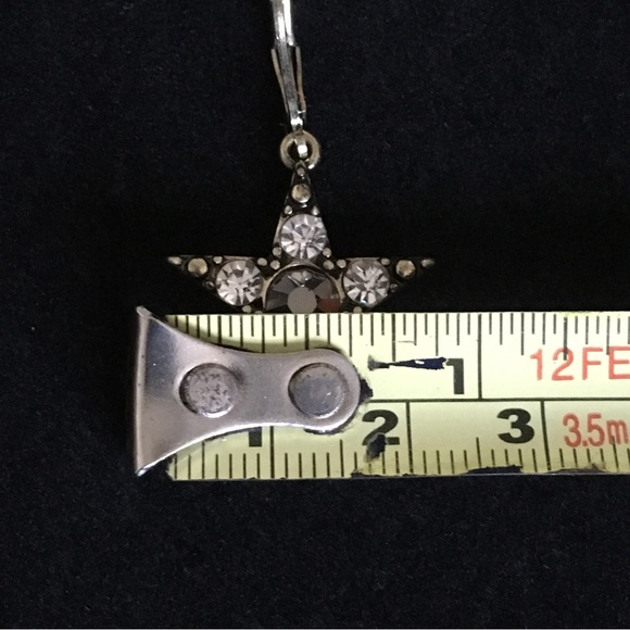 Moon and Star Celestial Theme Dangle Earrings - Picture 6 of 6